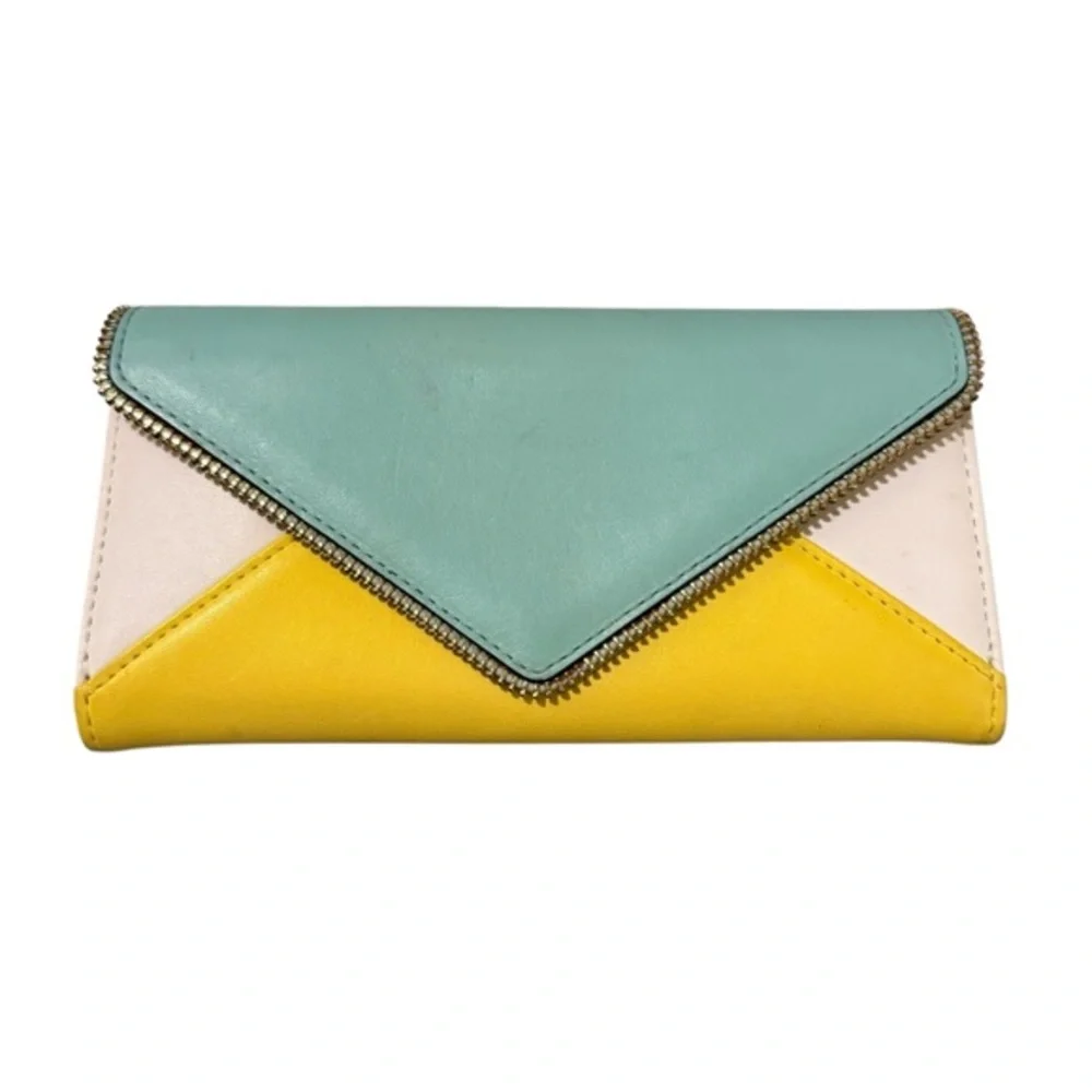 Rebecca Minkoff Oliver Multicolor Genuine Leather Envelope Wallet